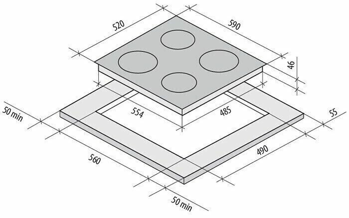 Электрическая варочная панель Fornelli PVA 60 Accordo