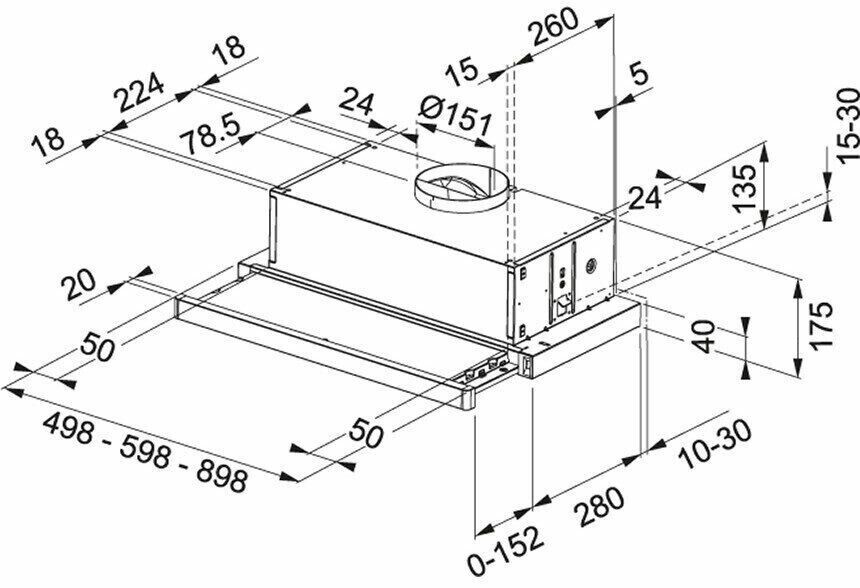Встраиваемая вытяжка Franke FTC 532L GR/XS 315.0547.794