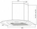Каминная вытяжка Germes Alt Sensor LED 60