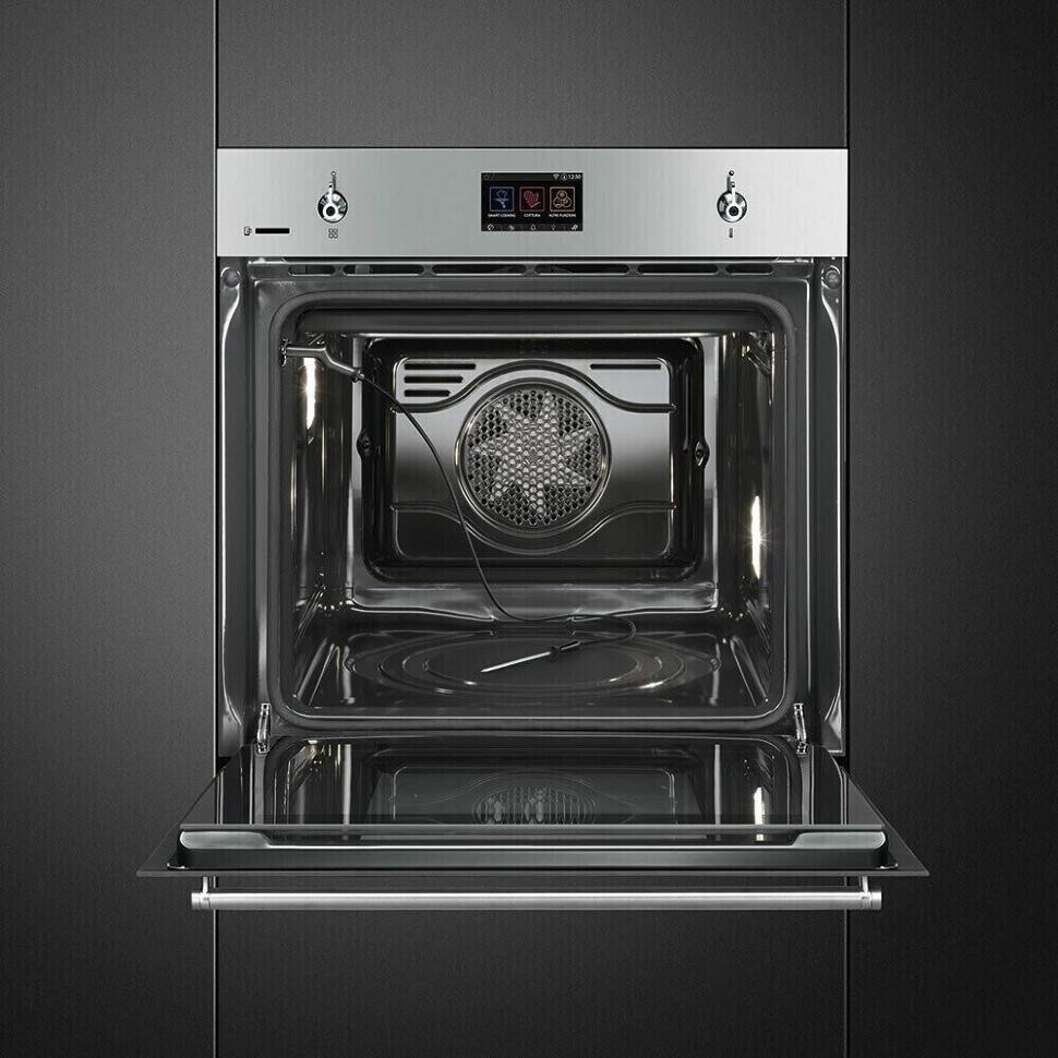 Электрический духовой шкаф Smeg SFP6303WTPX