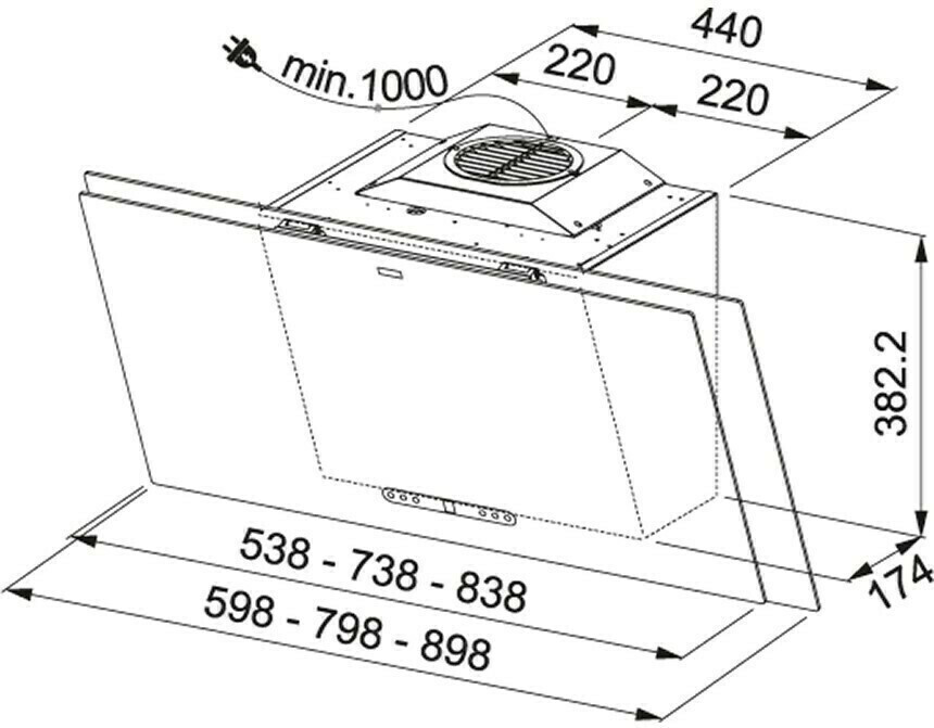 Каминная вытяжка Franke FMA 2.0 PLUS 907 BK
