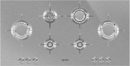 Газовая варочная панель Smeg PXL6106