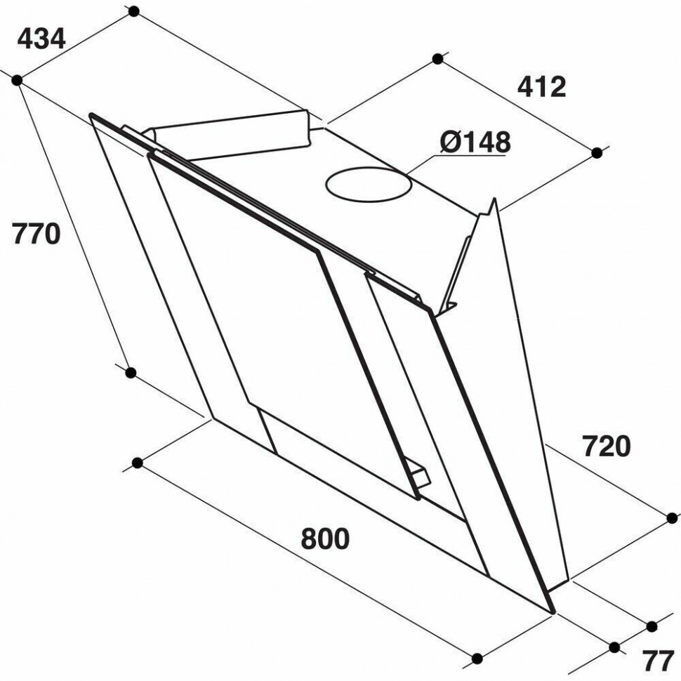 Каминная вытяжка KitchenAid KEWVP 80010