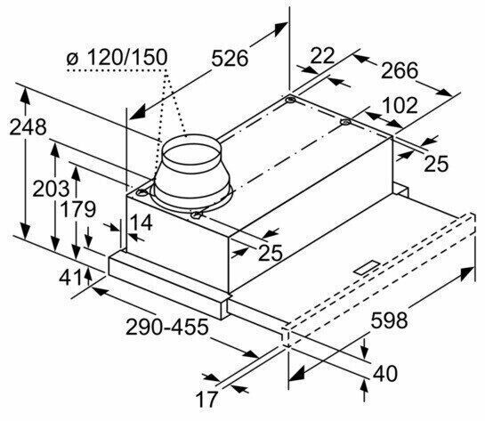 Встраиваемая вытяжка Bosch DFL 064W51