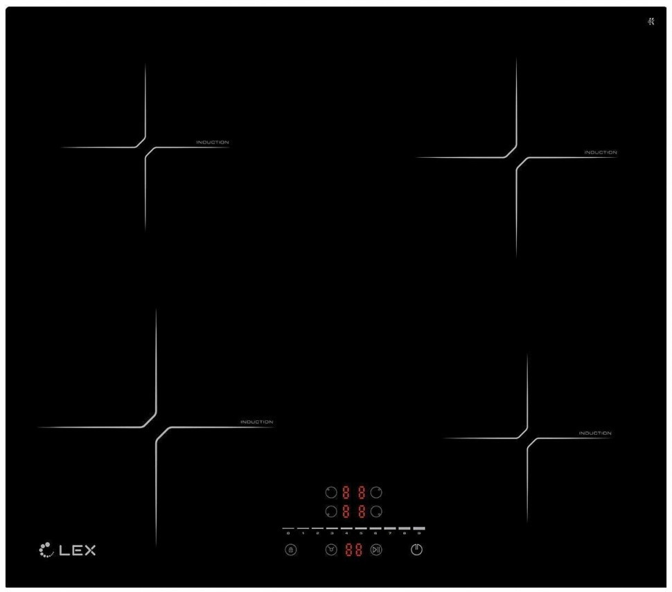 Индукционная варочная панель Lex EVI 640-2 BL