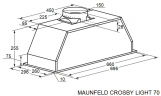 Встраиваемая вытяжка Maunfeld CROSBY LIGHT 70 НЕРЖАВЕЙКА