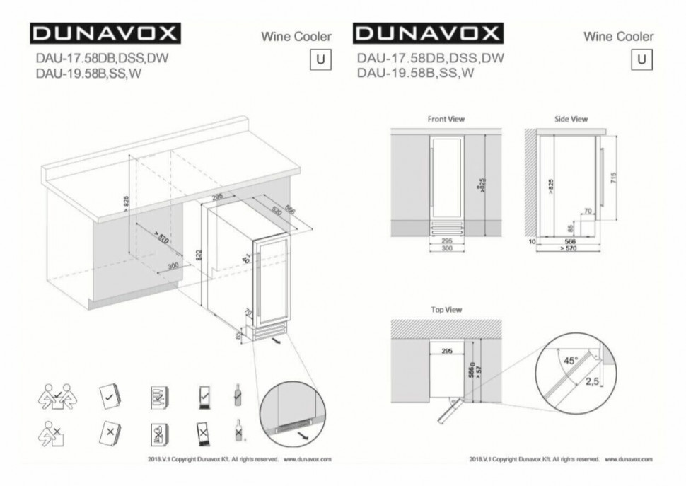 Винный шкаф Dunavox DAU-17.58DB