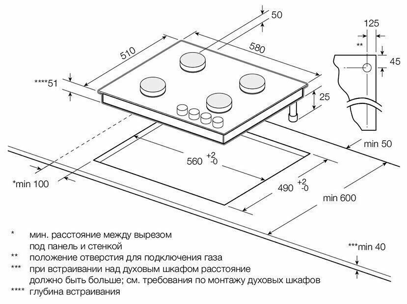 Газовая варочная панель GRAUDE GSK 60.1 EM