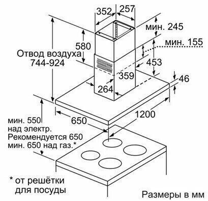 Островная вытяжка Siemens LF 28BC542