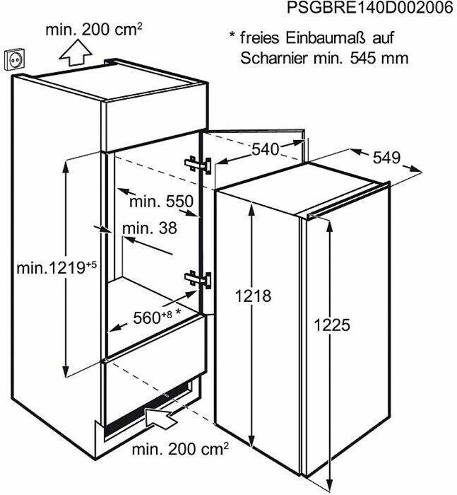 Встраиваемый холодильник Electrolux ERN 2001