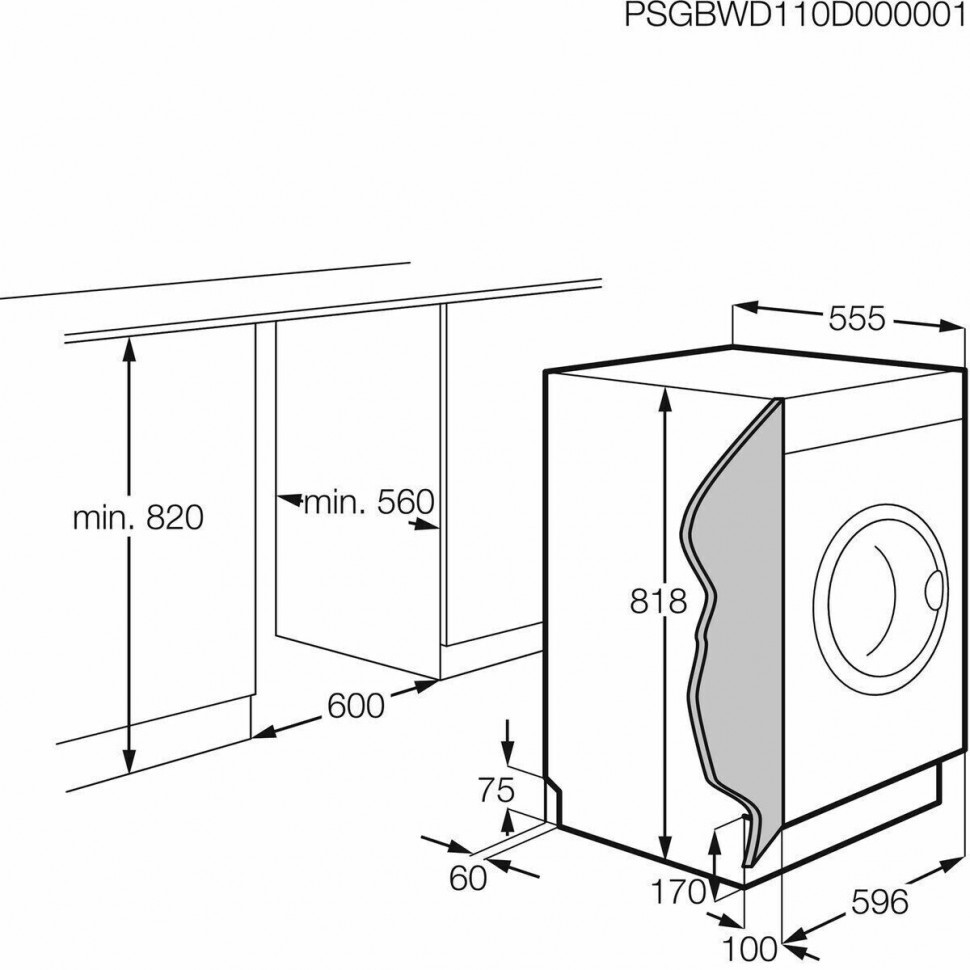 Встраиваемая стиральная машина Electrolux EWG 147540 W