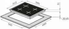 Газовая варочная панель MAUNFELD EGHG 64 43 CB G