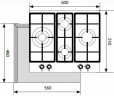 Газовая варочная панель Lex GVE 6043 C IV