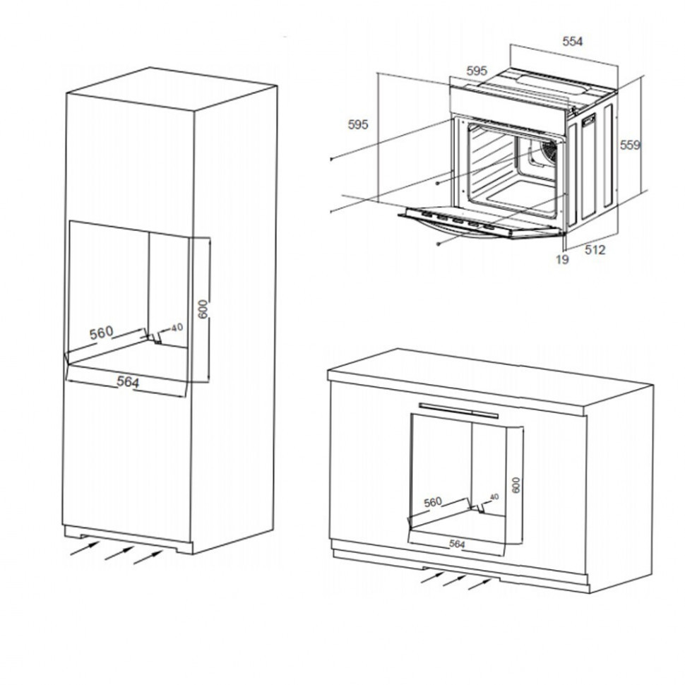 Шкаф духовой электрический MAUNFELD EOEC.564W