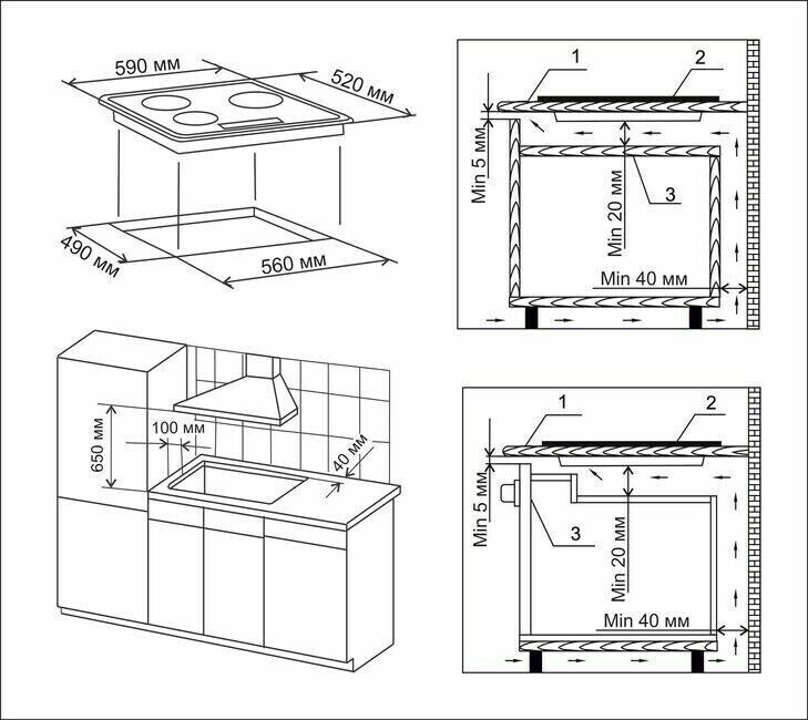 Электрическая варочная панель De Luxe 595204.01
