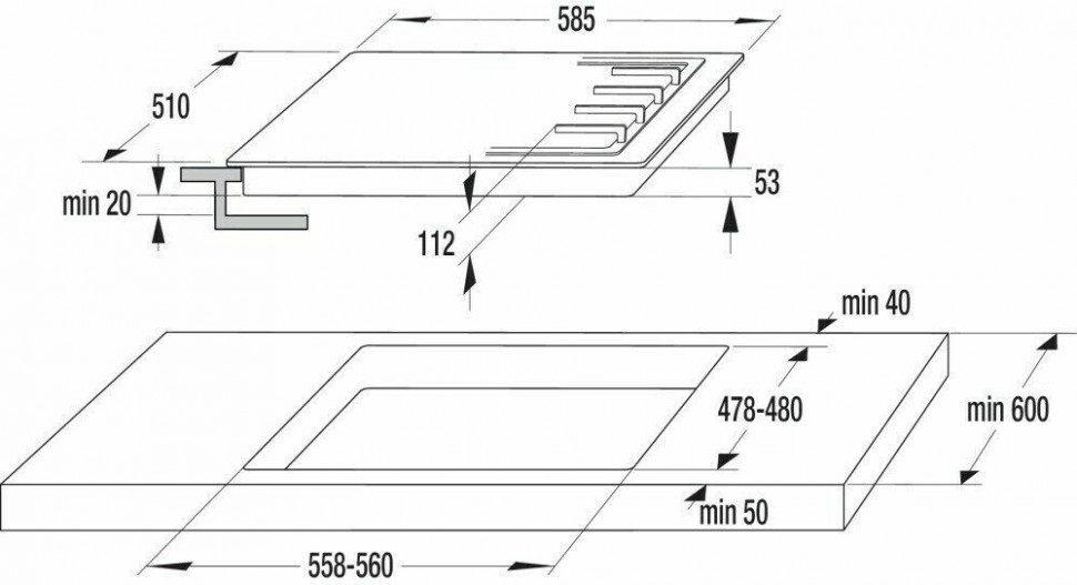 Газовая варочная панель Gorenje GT 642 AB
