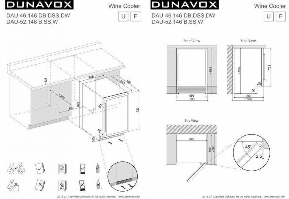 Винный шкаф Dunavox DAU-46.146DSS