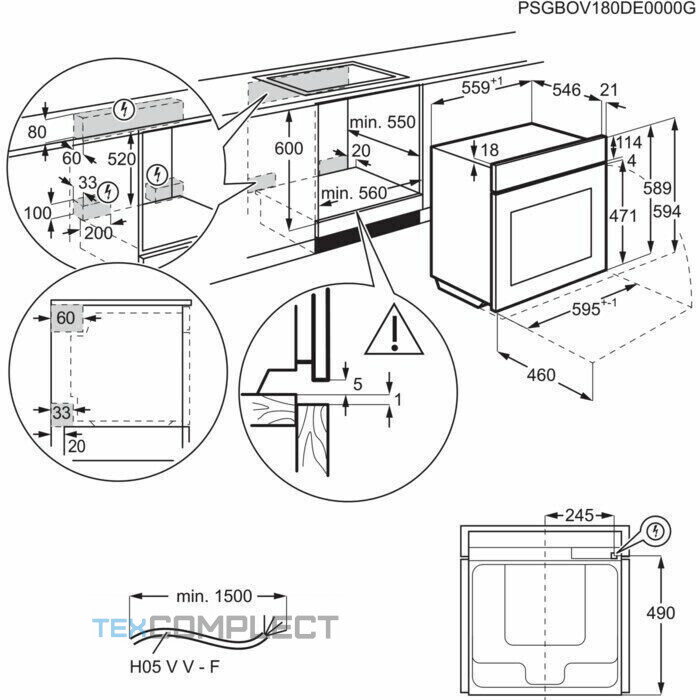 Электрический духовой шкаф Electrolux OED 5C50Z