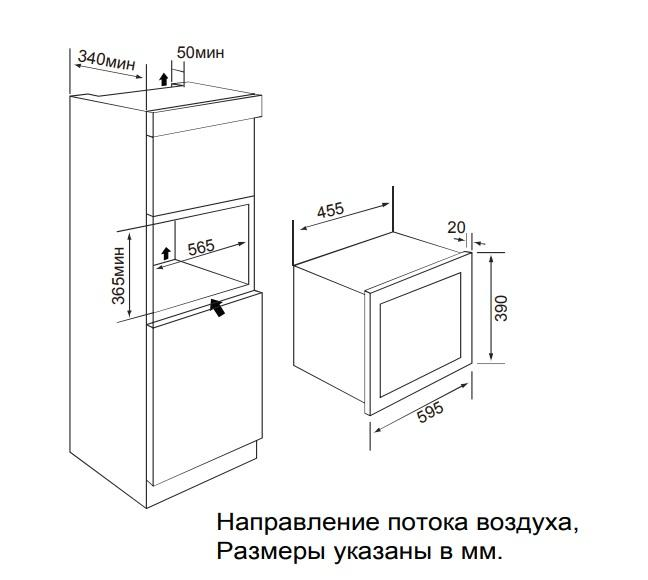 Встраиваемая микроволновая печь Graude MWG 38.1 S Comfort