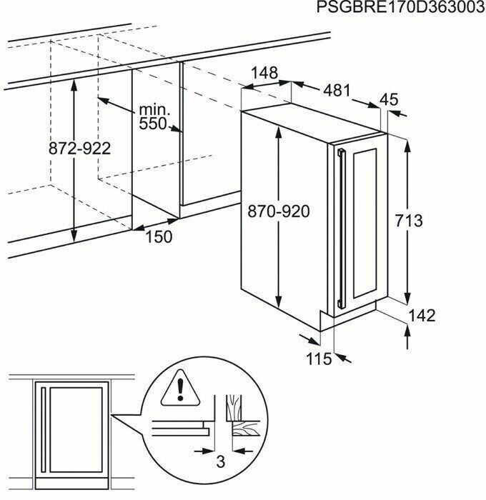 Винный шкаф Electrolux ERW 0273 AOA