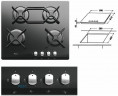 Газовая варочная панель Whirlpool AKT 424 NB