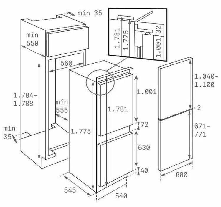 Встраиваемый холодильник Teka CI3 320