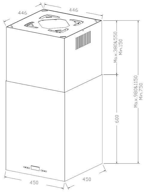 Островная вытяжка Korting KHA 45970 W Cube