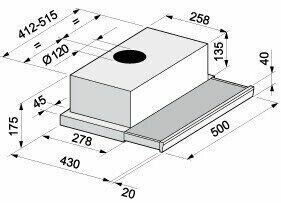 Встраиваемая вытяжка Korting KHP 5211 W