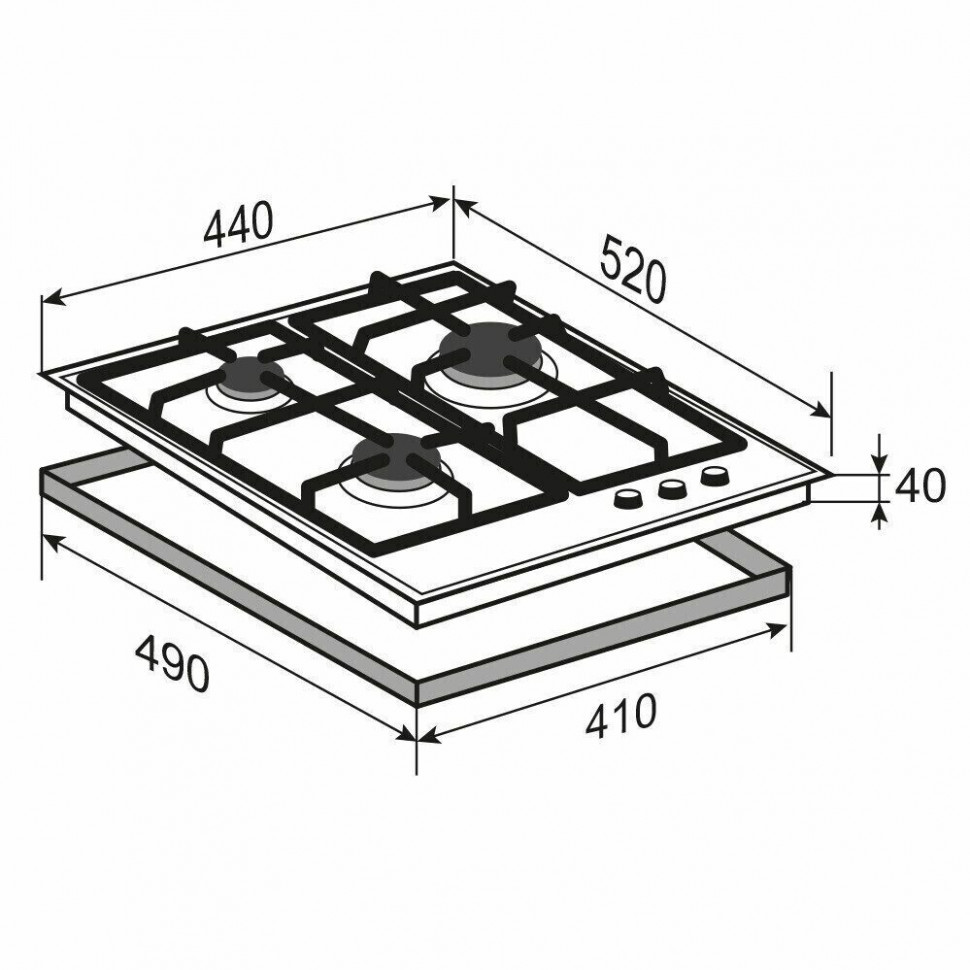 Газовая варочная панель Zigmund & Shtain M 21.4 B