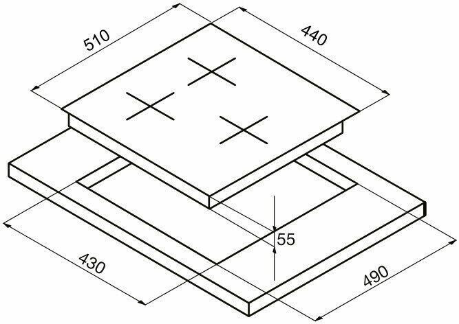 Индукционная варочная панель Korting HI 42031 BW