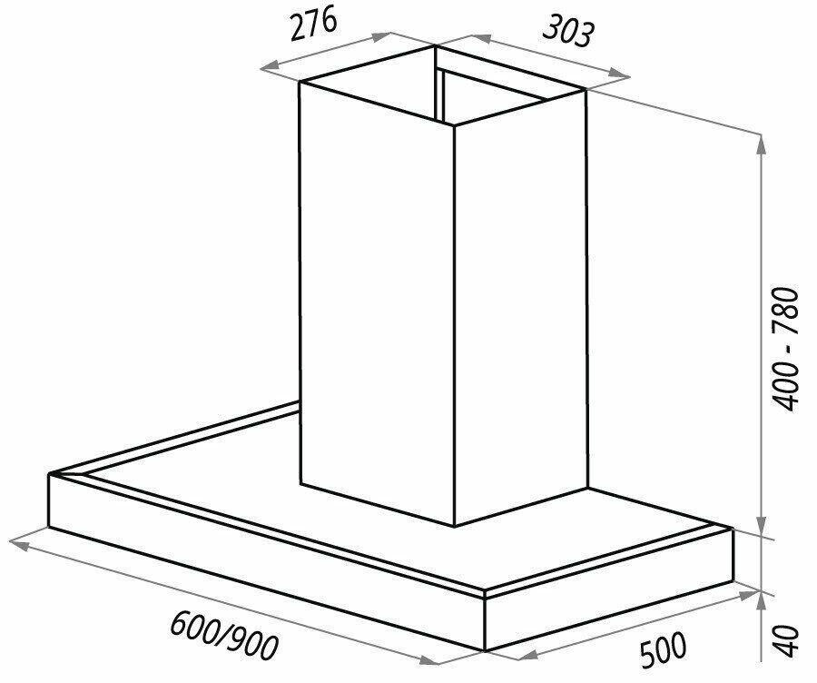 Каминная вытяжка MAUNFELD RODING SLIM 60