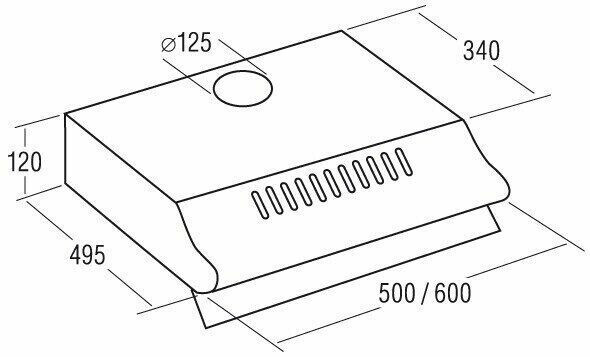 Подвесная вытяжка Cata P 3060 X