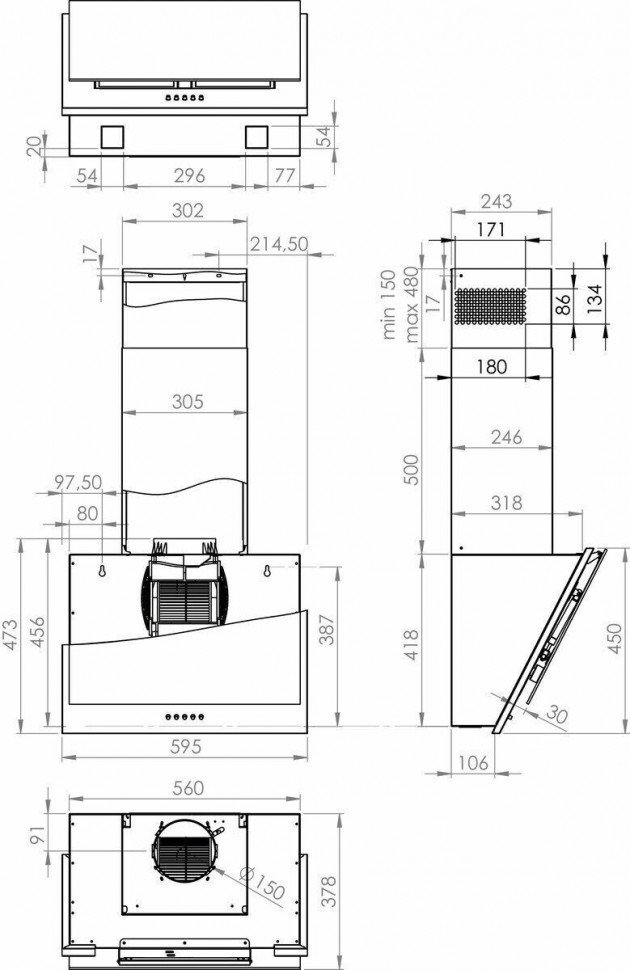 Каминная вытяжка Gorenje WHI 6 SYB