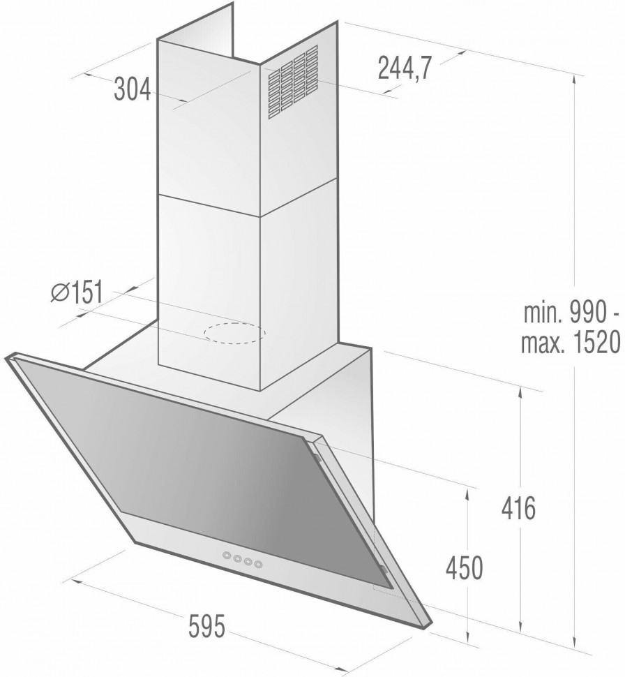Каминная вытяжка Gorenje WHI 621 E3 B
