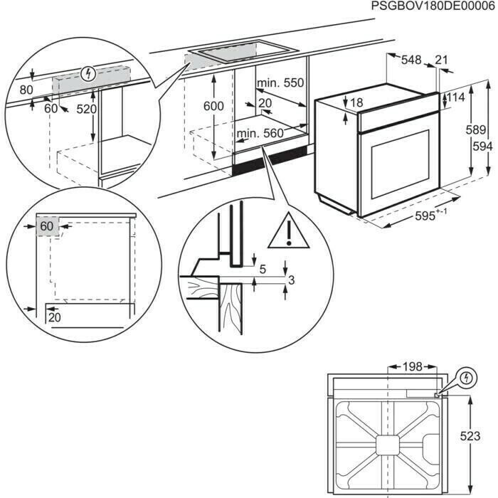 Электрический духовой шкаф Electrolux OEM 3H50X
