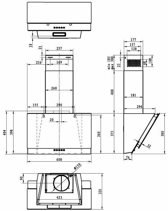 Каминная вытяжка Gorenje WHI 629 EB