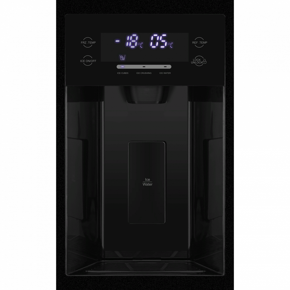Холодильник Hiberg RFS-650DX NFGB inverter (с прямым подключением к водопроводу)