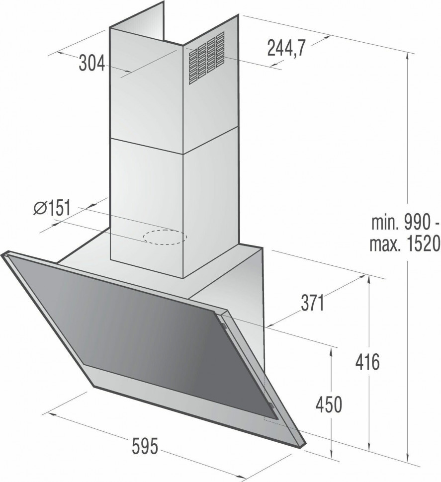 Каминная вытяжка Gorenje WHI 641 A3 B