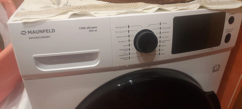 Cтиральная машина с сушкой Maunfeld MFWM1586WH