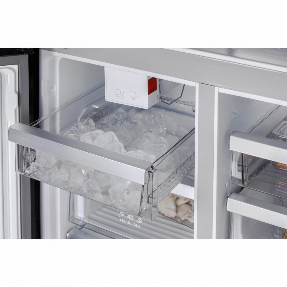 Холодильник Hiberg RFQ-555DX NFGB inverter (cross door с ледогенератором и прямым подключением к воде)