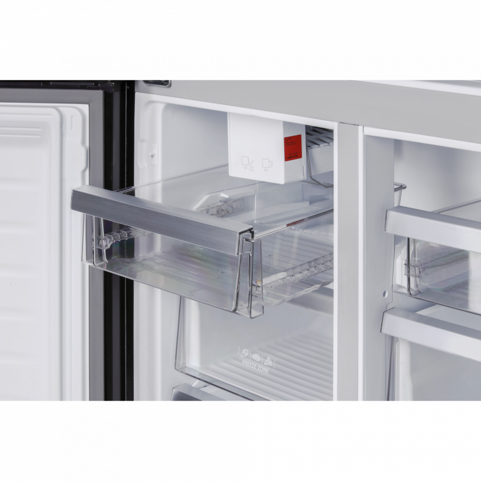 Холодильник Hiberg RFQ-555DX NFGB inverter (cross door с ледогенератором и прямым подключением к воде)