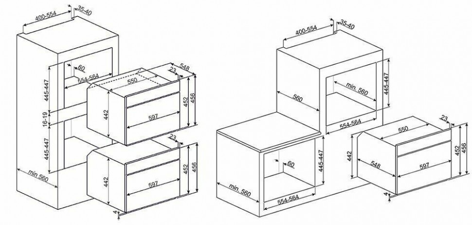 Электрический духовой шкаф Smeg SF4140VCN