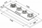 Газовая варочная панель Franke FHCR 1204 3G TC HE XA C