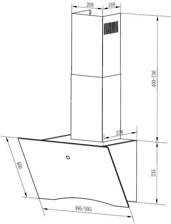 Каминная вытяжка MAUNFELD TEFFI 60