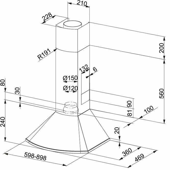 Каминная вытяжка Franke FDS 654 OA