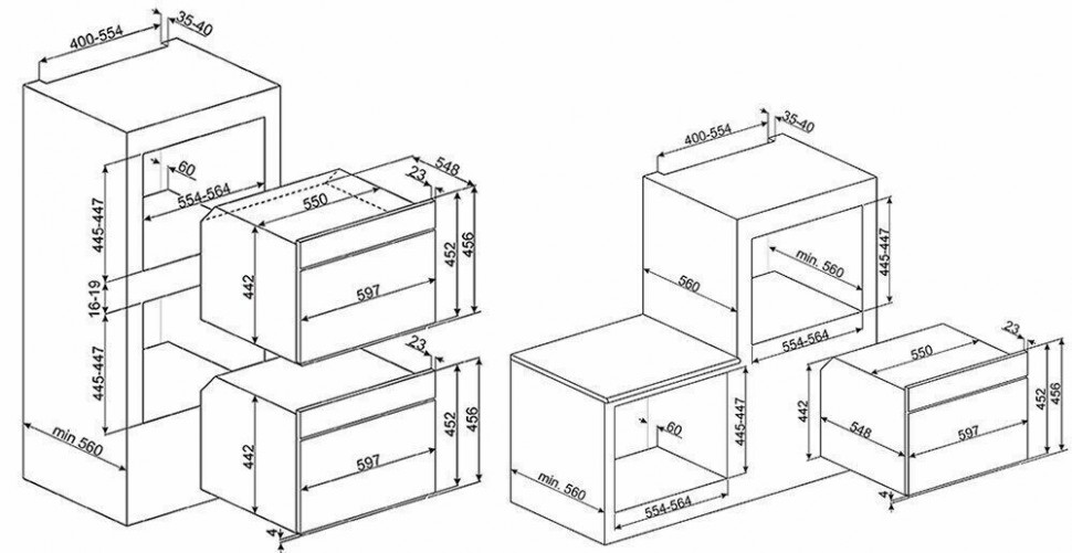 Электрический духовой шкаф Smeg SF4603VCNR1
