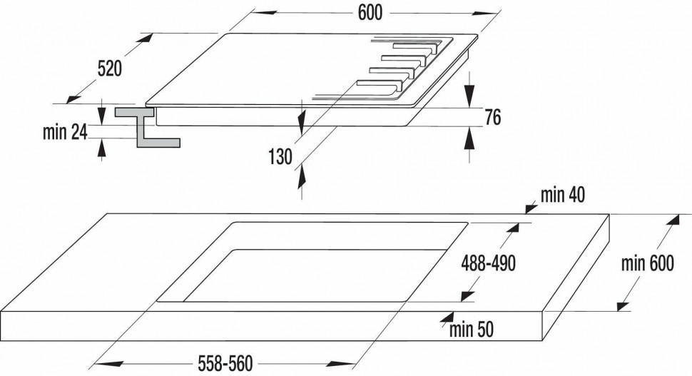 Газовая варочная панель Gorenje G 640 W