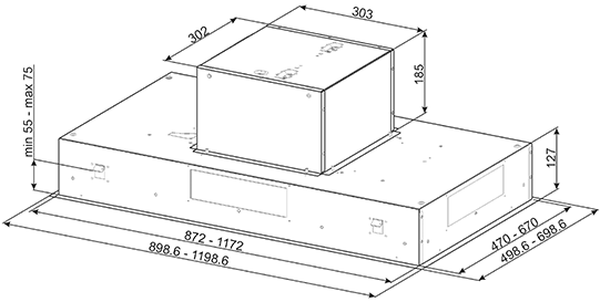 Встраиваемая вытяжка Smeg KSEG120XE