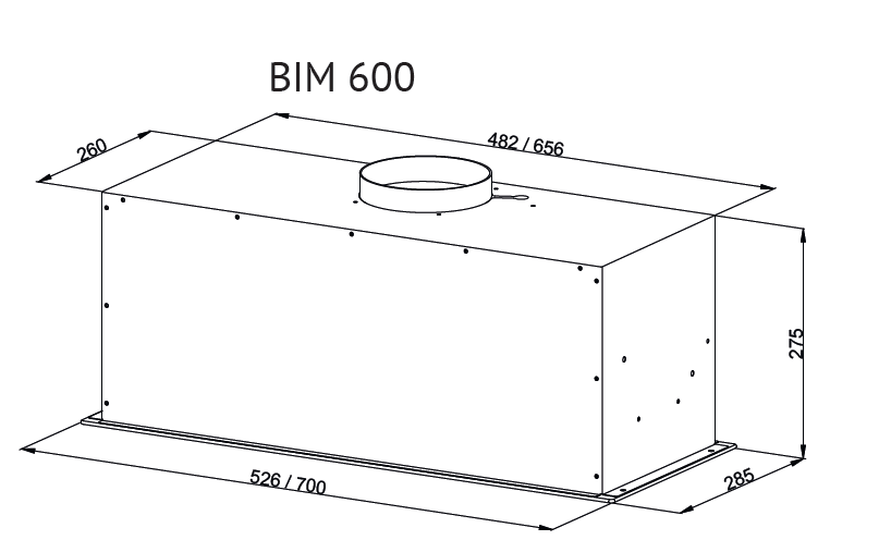 Вытяжка встраиваемая Kuppersberg BIM 600 White