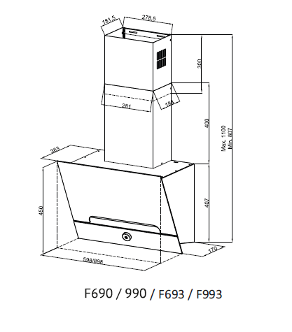 Вытяжка кухонная Kuppersberg F 993 W